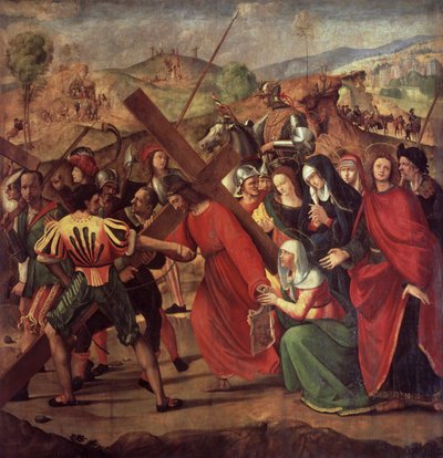 De processie naar Golgotha, c.1505 door Ridolfo , Il Ghirlandaio